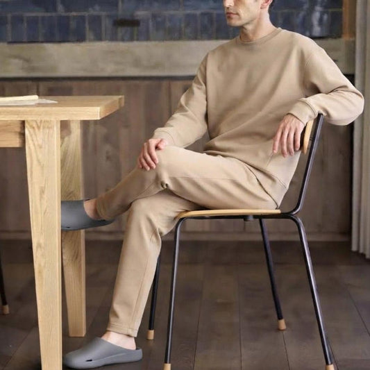RELA FINE コンディションサポートウェア メンズ クルーネック スエットシャツ ベージュ 85466320-BEIGE