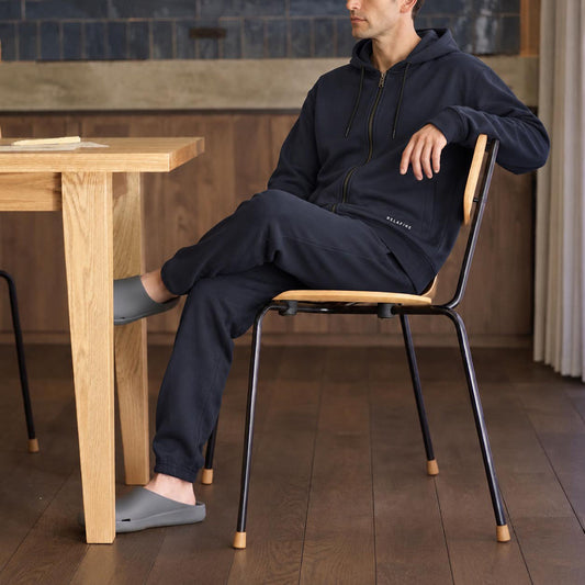 RELA FINE コンディションサポートウェア メンズ スウェット フルジップパーカー ネイビー 85466321-NAVY