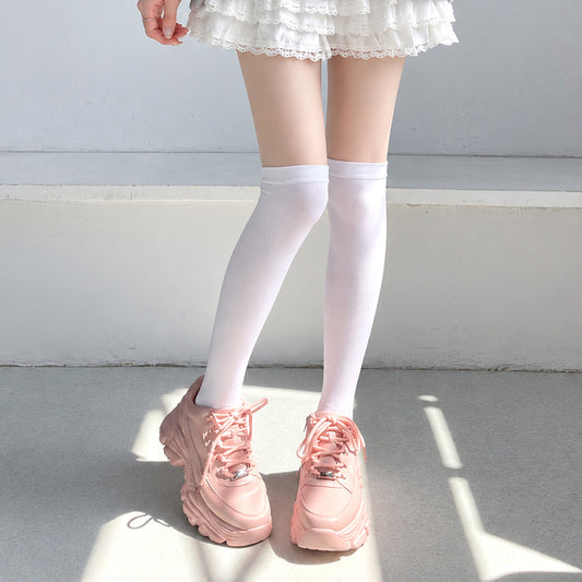 Shoes in Closet 軽量 厚底 ボリュームソール ファスナーつき ミッドカット スニーカー 1929 ピンク SIC-1929_PINK