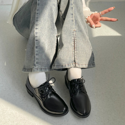 Shoes in Closet 超軽量 マニッシュ オックスフォード シューズ 7633 ブラック/エナメル SIC-7633_BLK/E