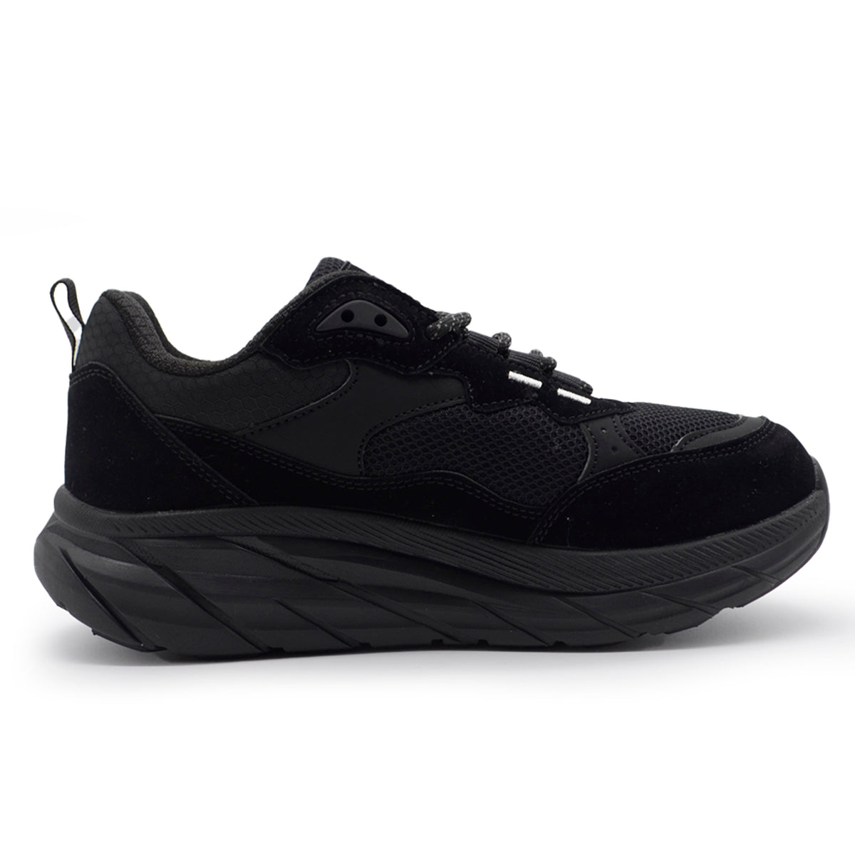 C.W.NICOL 厚底ソール スポーティ メッシュアッパー Volume Lace スニーカー  レディース ブラック 【CW-123_BL】