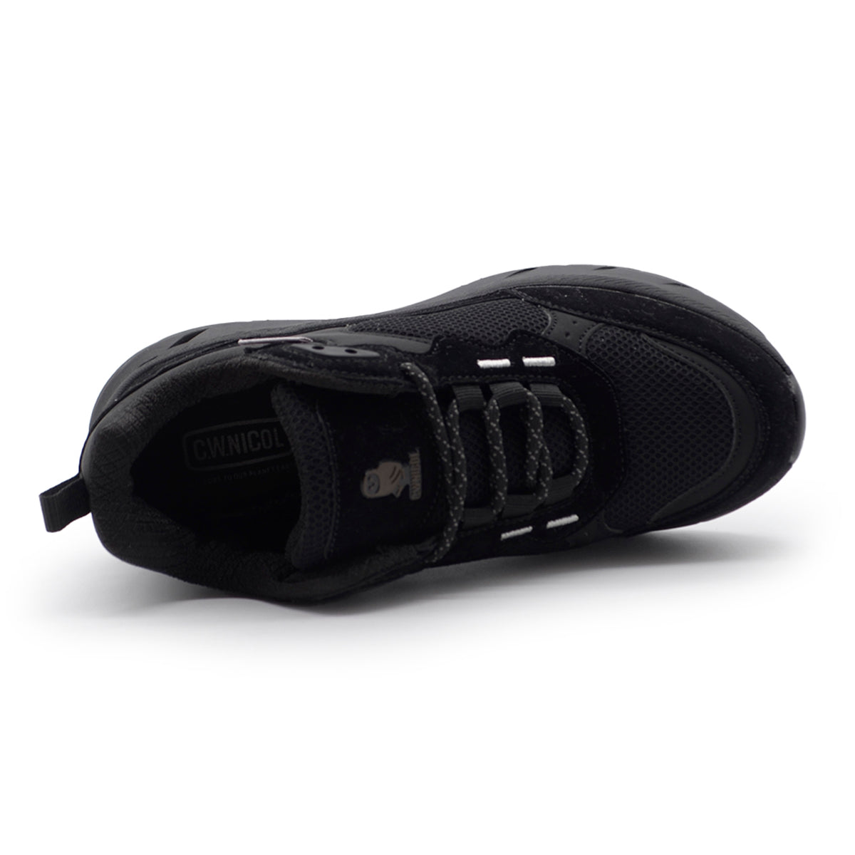 C.W.NICOL 厚底ソール スポーティ メッシュアッパー Volume Lace スニーカー  レディース ブラック 【CW-123_BL】