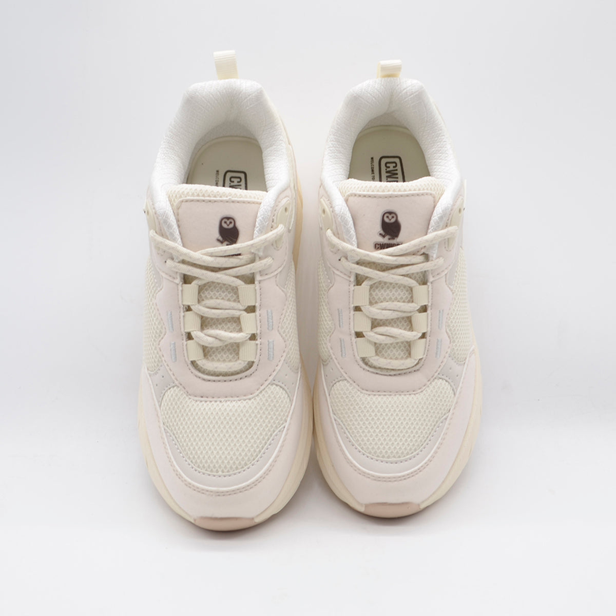 C.W.NICOL 厚底ソール スポーティ メッシュアッパー Volume Lace スニーカー  レディース ホワイト 【cw-123_WH】