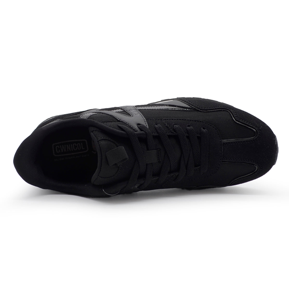 【20％OFF】C.W.NICOL テックデザイン クラシックランニング トラディショナル ローテク Town Walk Techスニーカー レディース ブラック【CW-148_BL】