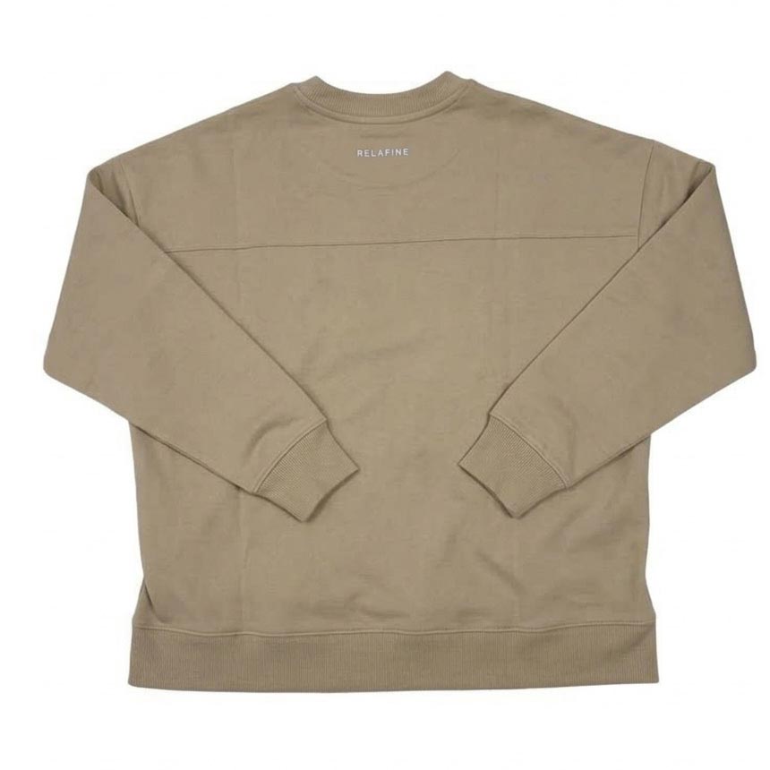 RELA FINE コンディションサポートウェア レディース  スウェット サイドスリット クルーネックシャツ ベージュ 15466320-BEIGE