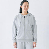 RELA FINE リラファイン コンディションサポートウェア レディース  スウェット フルジップパーカー ライトグレー 15466321-LGRAY