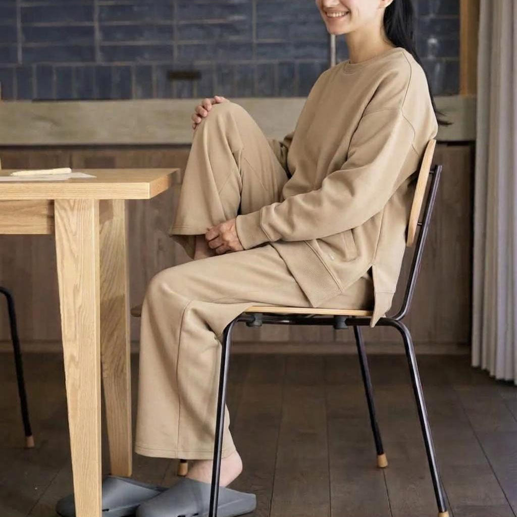 RELA FINE コンディションサポートウェア レディース  スウェット バギーパンツ ベージュ 15466322-BEIGE