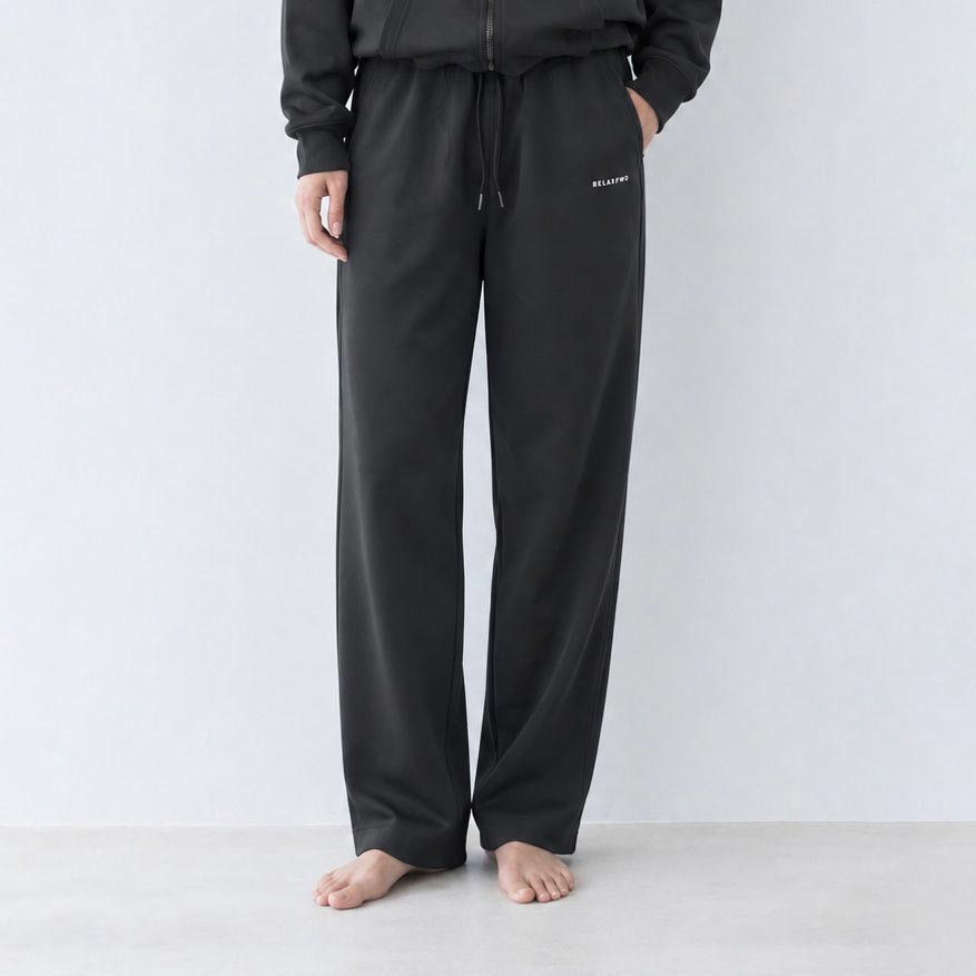 RELA FINE コンディションサポートウェア レディース  スウェット バギーパンツ ブラック 15466322-BLACK