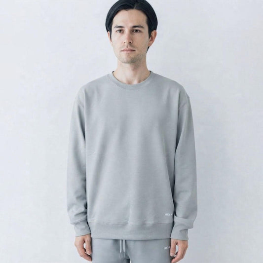 RELA FINE コンディションサポートウェア メンズ クルーネック スエットシャツ ライトグレー 85466320-LGRAY