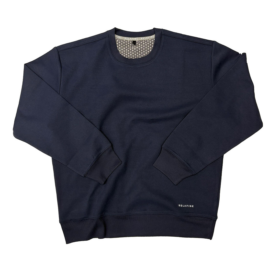 RELA FINE コンディションサポートウェア メンズ クルーネック スエットシャツ ネイビー 85466320-NAVY