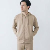 RELA FINE リラファイン コンディションサポートウェア メンズ スウェット フルジップパーカー ベージュ 85466321-BEIGE