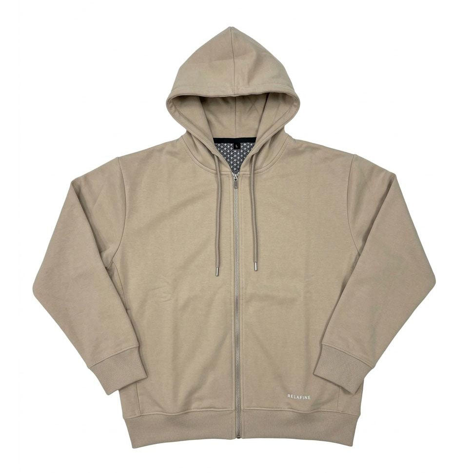 RELA FINE コンディションサポートウェア メンズ スウェット フルジップパーカー ベージュ 85466321-BEIGE