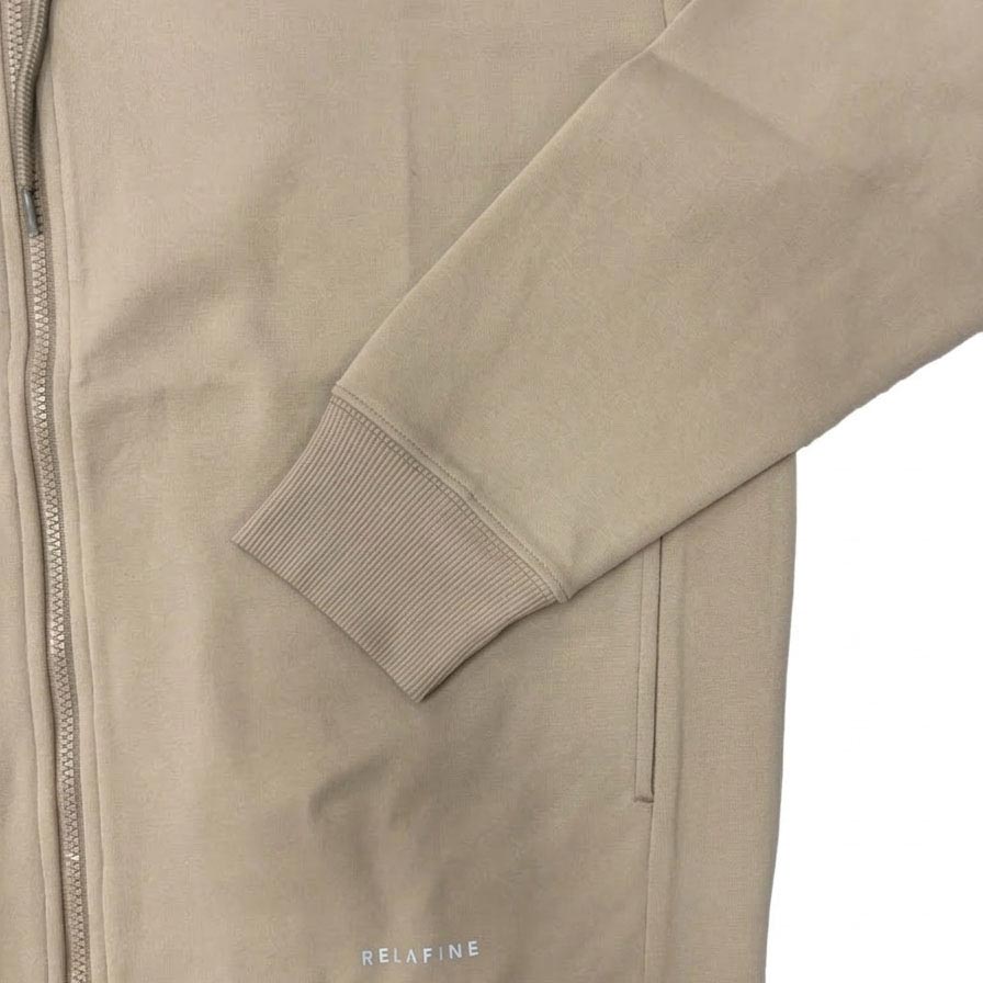 RELA FINE コンディションサポートウェア メンズ スウェット フルジップパーカー ベージュ 85466321-BEIGE