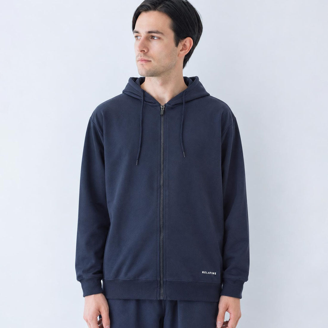 RELA FINE コンディションサポートウェア メンズ スウェット フルジップパーカー ネイビー 85466321-NAVY