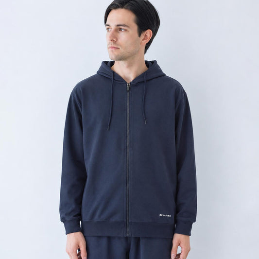 RELA FINE コンディションサポートウェア メンズ スウェット フルジップパーカー ネイビー 85466321-NAVY