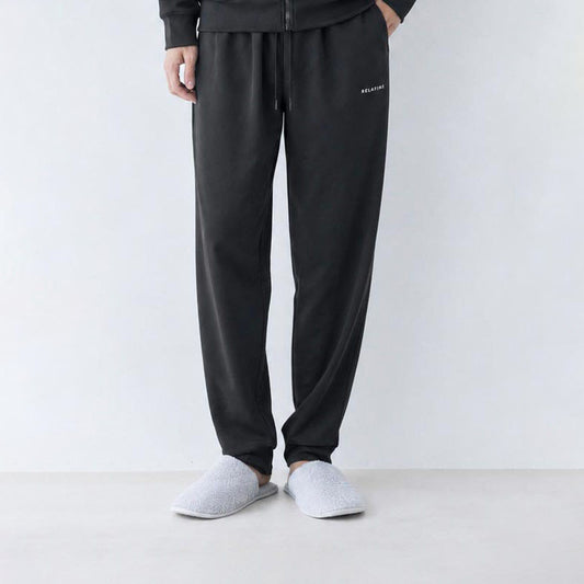 RELA FINE コンディションサポートウェア メンズ スウェット テーパードパンツ ブラック 85466322-BLACK