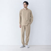 RELA FINE リラファイン コンディションサポートウェア メンズ スウェット クルーネック 上下セット ベージュ 85466323-BEIGE