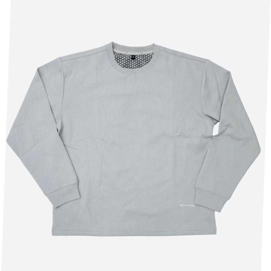 RELA FINE コンディションサポートウェア メンズ スウェット クルーネック 上下セット ベージュ 85466323-BEIGE