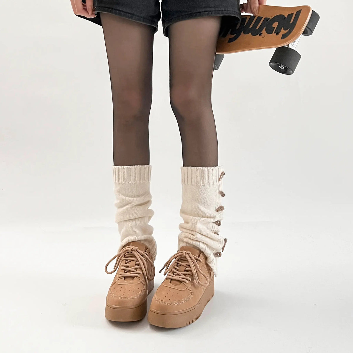 Shoes in Closet 軽量 厚底 ベーシック コートスニーカー 1483 ベージュ SIC-1483_BG