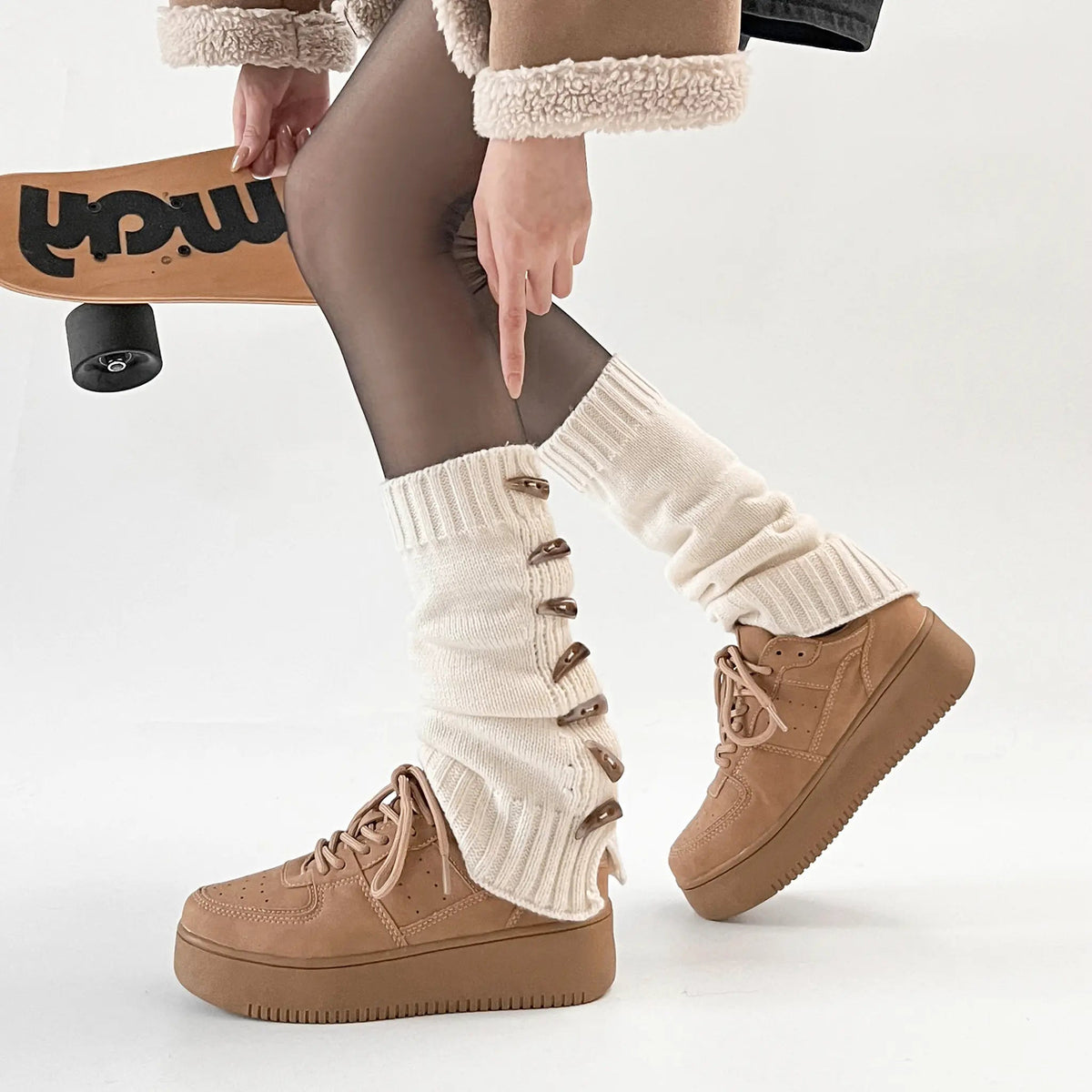 Shoes in Closet 軽量 厚底 ベーシック コートスニーカー 1483 ベージュ SIC-1483_BG