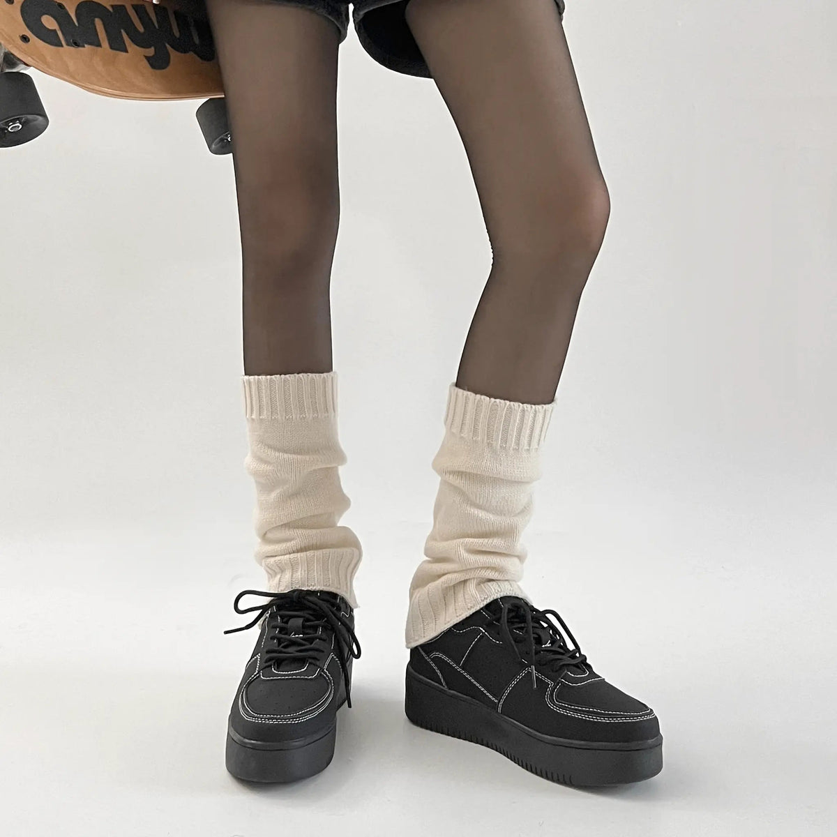 Shoes in Closet 軽量 厚底 ベーシック コートスニーカー 1483 ブラック/ヌバック SIC-1483_BLK/N
