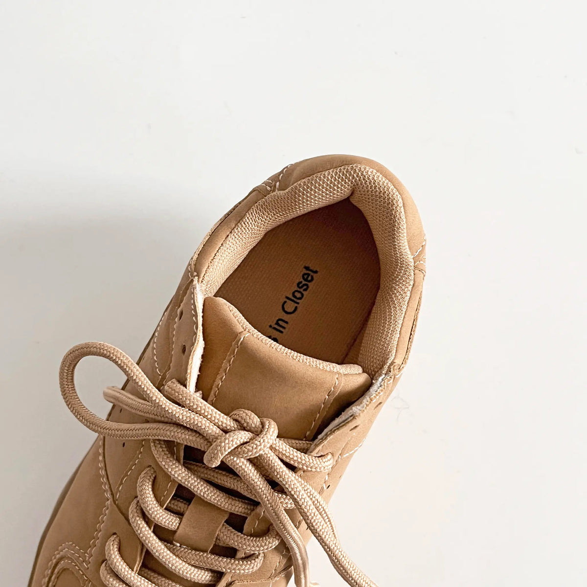 Shoes in Closet 軽量 厚底 ベーシック コートスニーカー 1483 ブラック/ヌバック SIC-1483_BLK/N