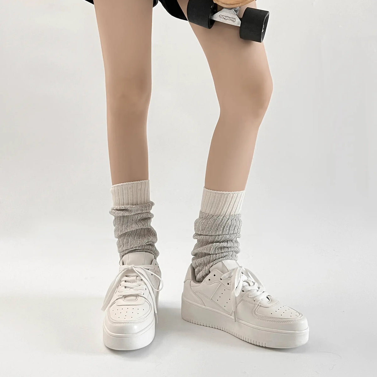 Shoes in Closet 軽量 厚底 ベーシック コートスニーカー 1483 ホワイト SIC-1483_WHT