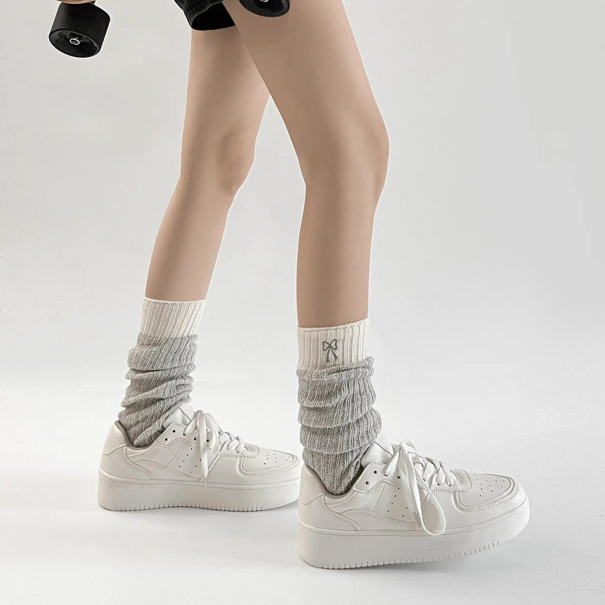 Shoes in Closet 軽量 厚底 ベーシック コートスニーカー 1483 ホワイト SIC-1483_WHT