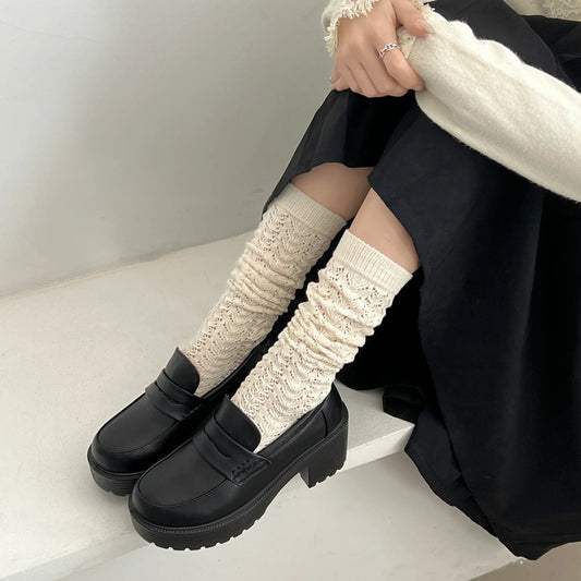 Shoes in Closet 軽量 厚底 タンクソール ヒールアップ ローファー 1895 ブラック SIC-1895_BLK/PU,BL
