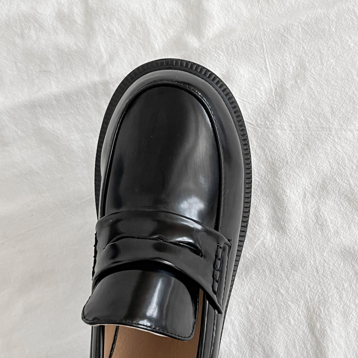 Shoes in Closet 軽量 厚底 タンクソール ヒールアップ ローファー 1895 ブラック SIC-1895_BLK/PU,BL