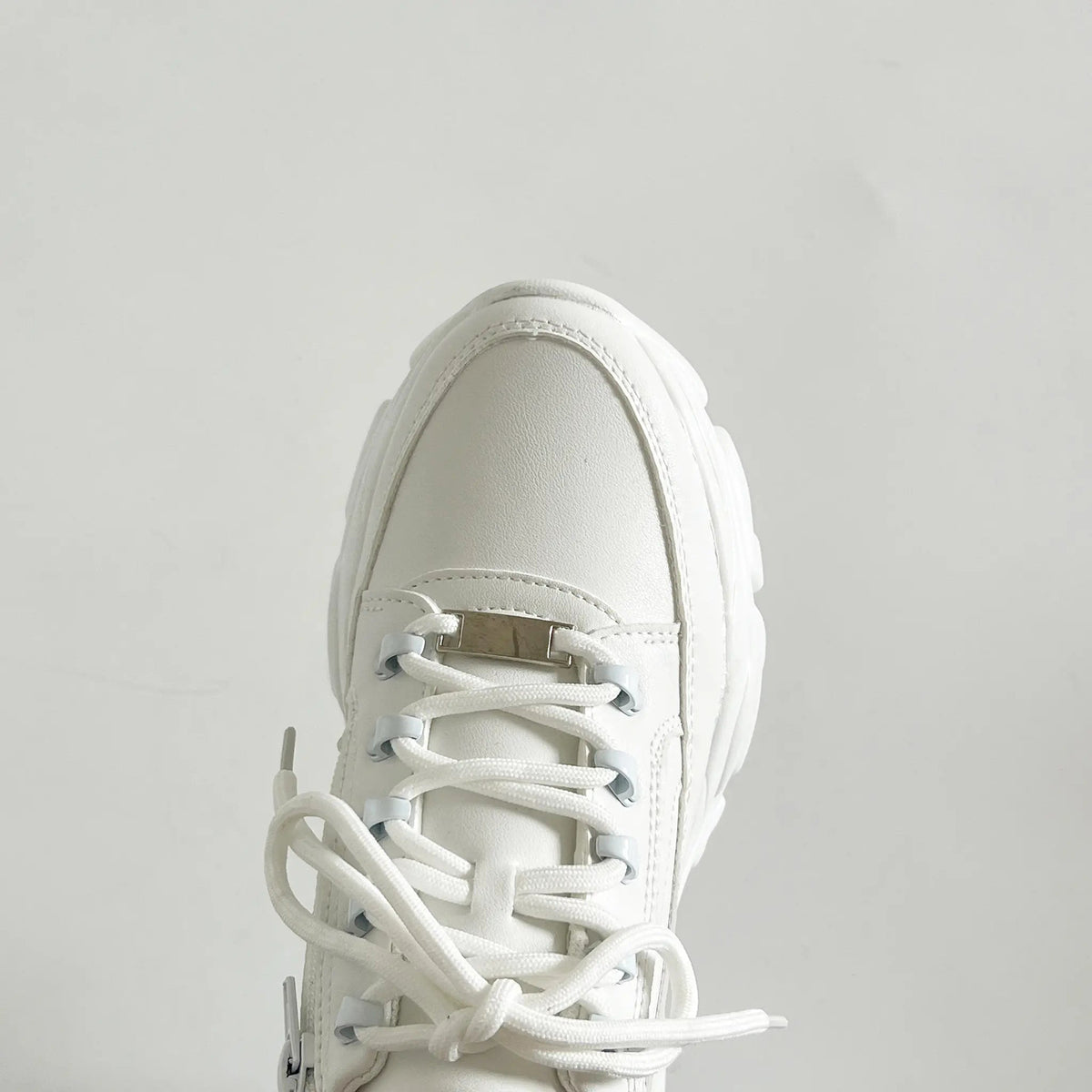 Shoes in Closet 軽量 厚底 ボリュームソール ファスナーつき ミッドカット スニーカー 1929 ダークブラウン SIC-1929_D.BR