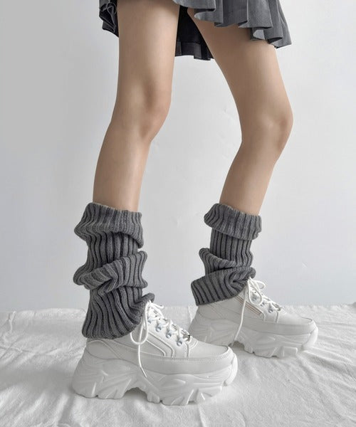 Shoes in Closet 軽量 厚底 ボリュームソール ファスナーつき ミッドカット スニーカー 1929 ホワイト SIC-1929_WHT