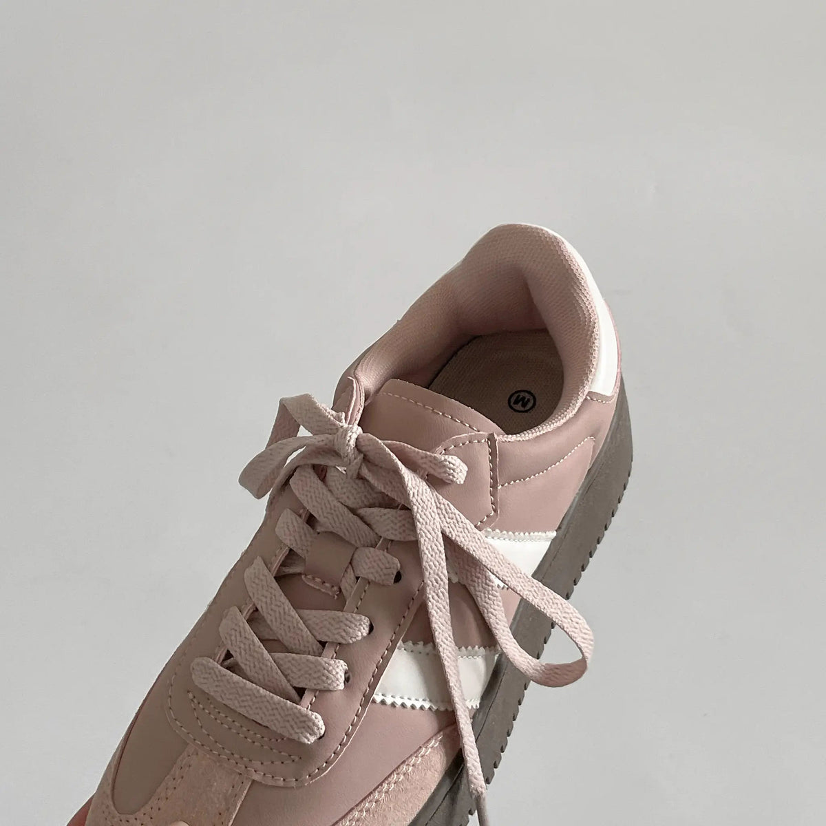 Shoes in Closet 軽量 厚底 ベーシック ダブルライン スニーカー 2448 スモークピンク SIC-2448_SK.PINK