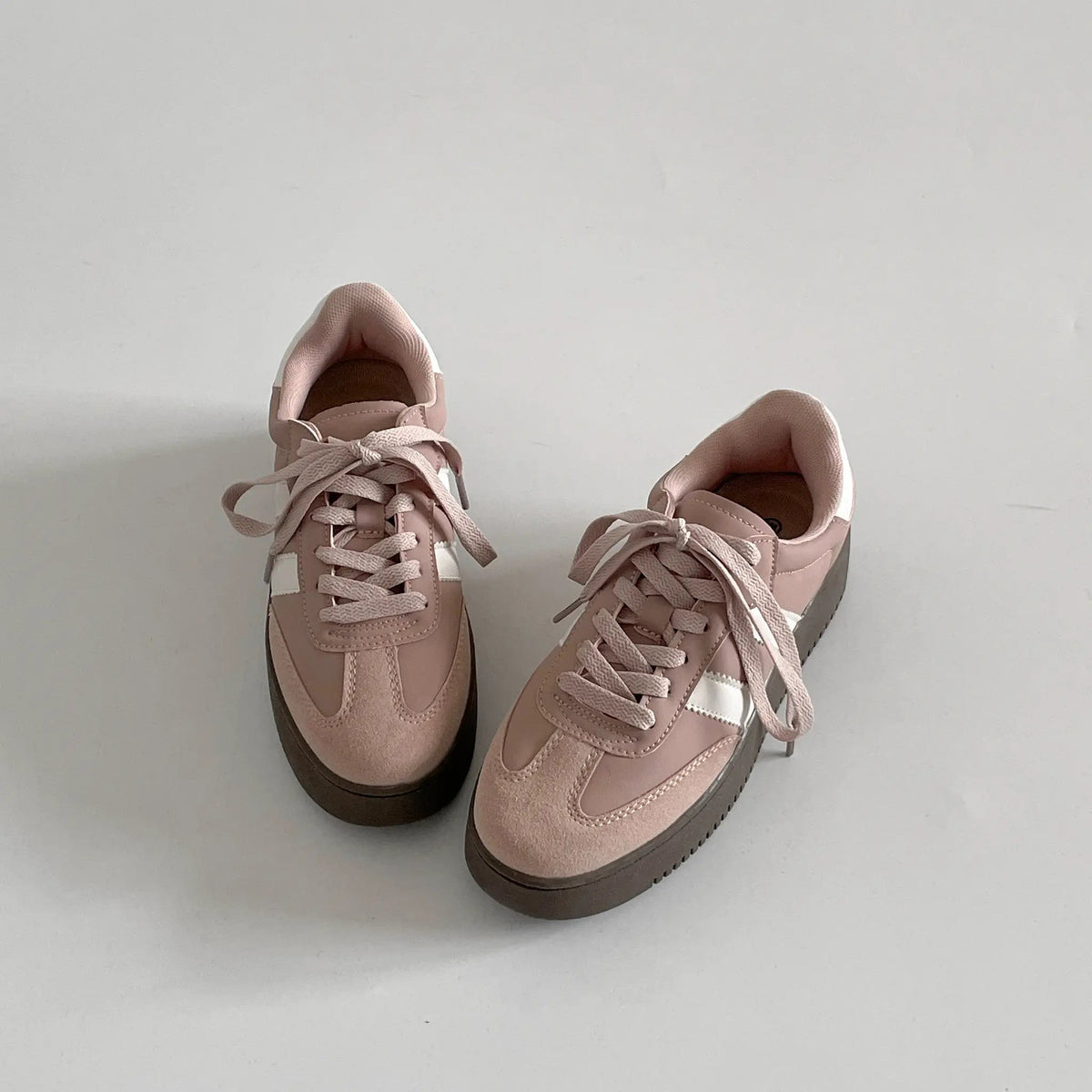 Shoes in Closet 軽量 厚底 ベーシック ダブルライン スニーカー 2448 スモークピンク SIC-2448_SK.PINK