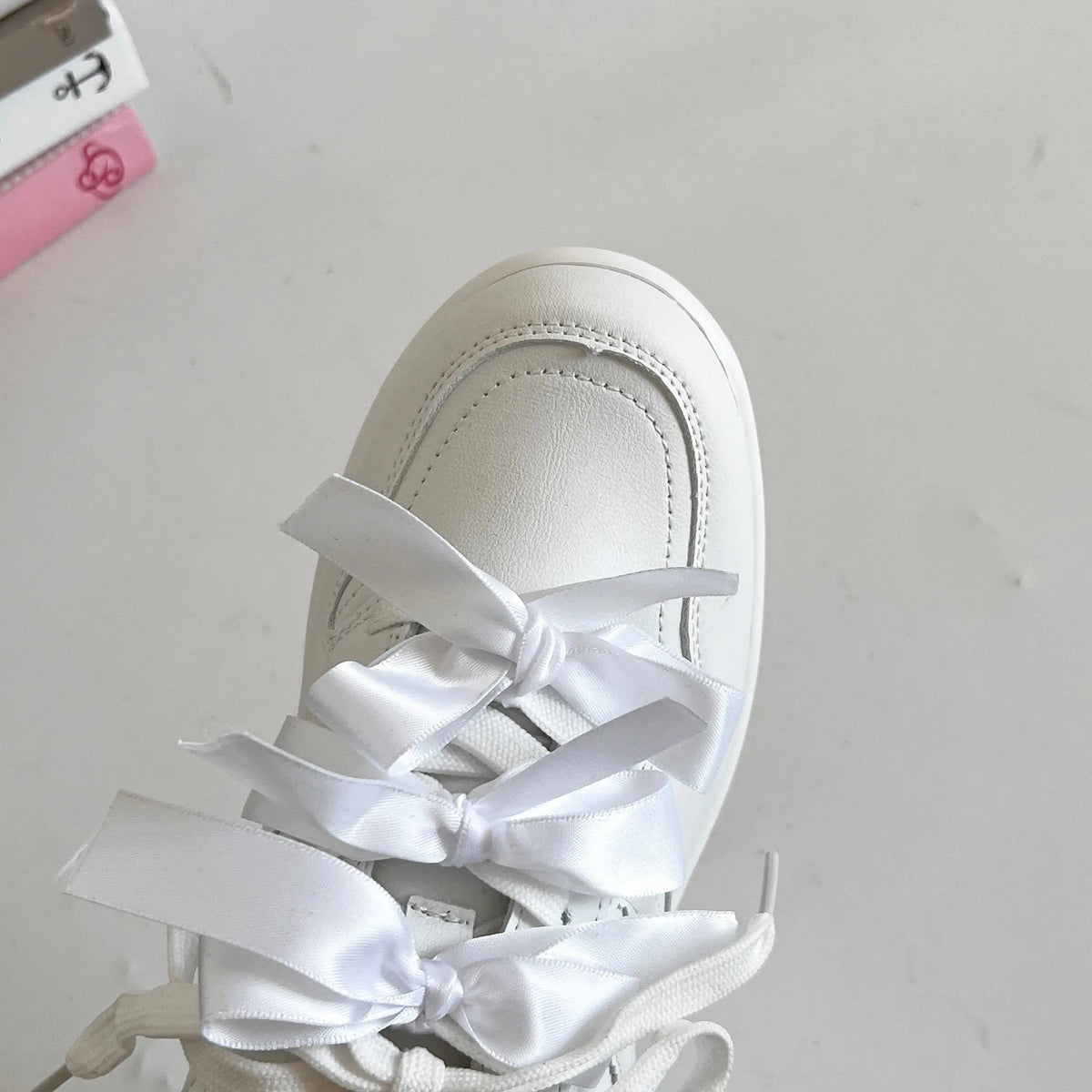 Shoes in Closet 軽量 厚底 スタイルアップソール メニーリボン ライン スニーカー2476 ブラック SIC-2476_BLK