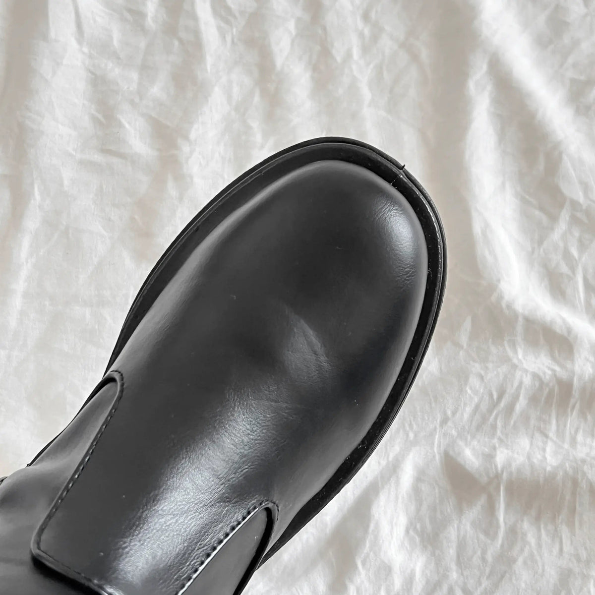 Shoes in Closet 軽量 厚底 2段ソール プレーン ロングブーツ 2698 ブラック SIC-2698_BLK/PU