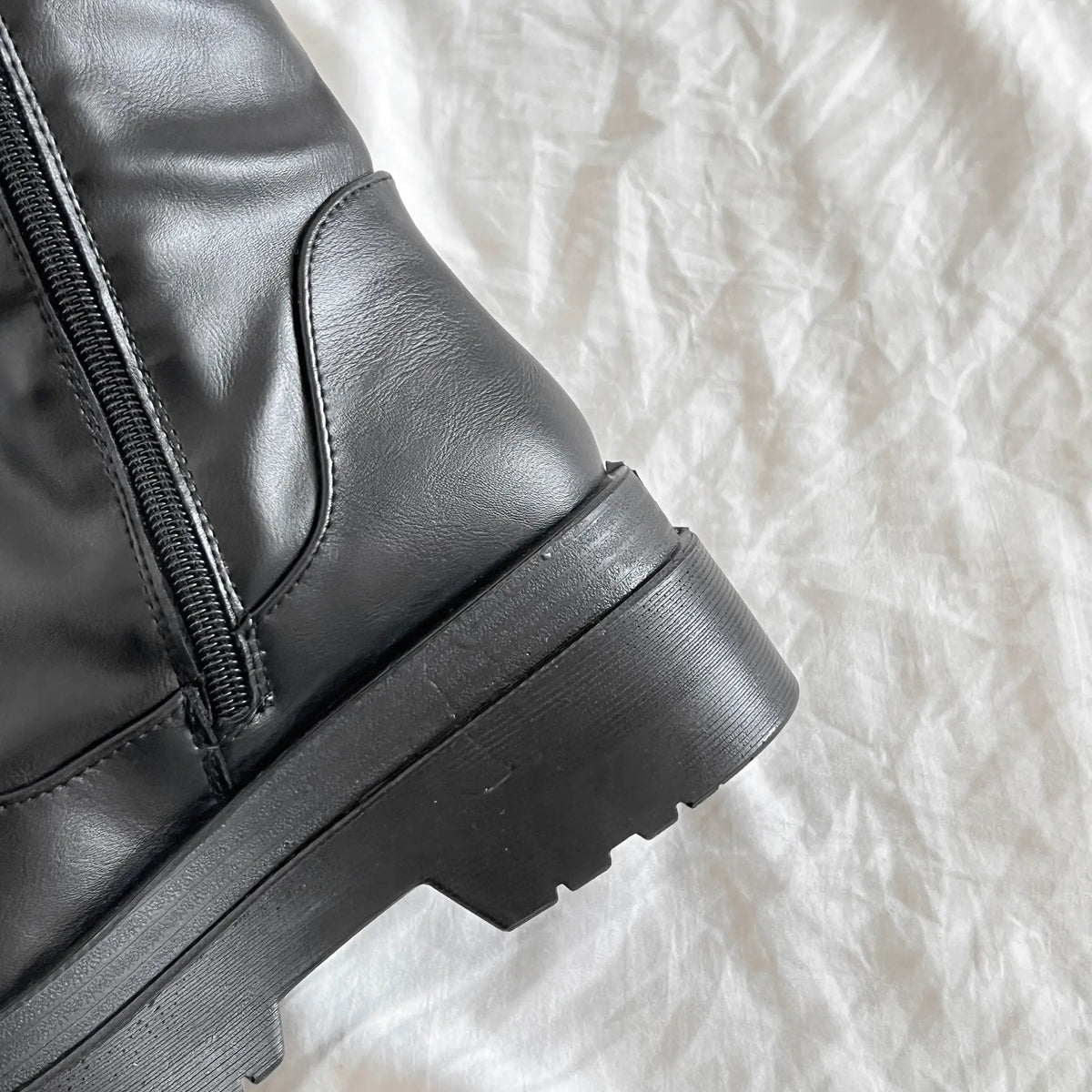 Shoes in Closet 軽量 厚底 2段ソール プレーン ロングブーツ 2698 ブラック SIC-2698_BLK/PU