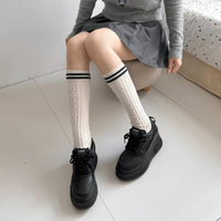 Shoes in Closet +7.5cm 厚底 インヒール入り レースアップ スニーカー 366 ブラック SIC-366_BLK
