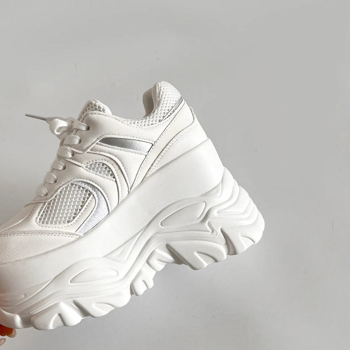 Shoes in Closet +10.5cm 厚底 ハイソール ラメMIX ボリューム スニーカー 536 ブラック SIC-536_BLK