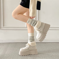 Shoes in Closet 厚底 プラットフォーム レースアップ ボア ムートン ブーツ 5840 アイボリー SIC-5840_IV