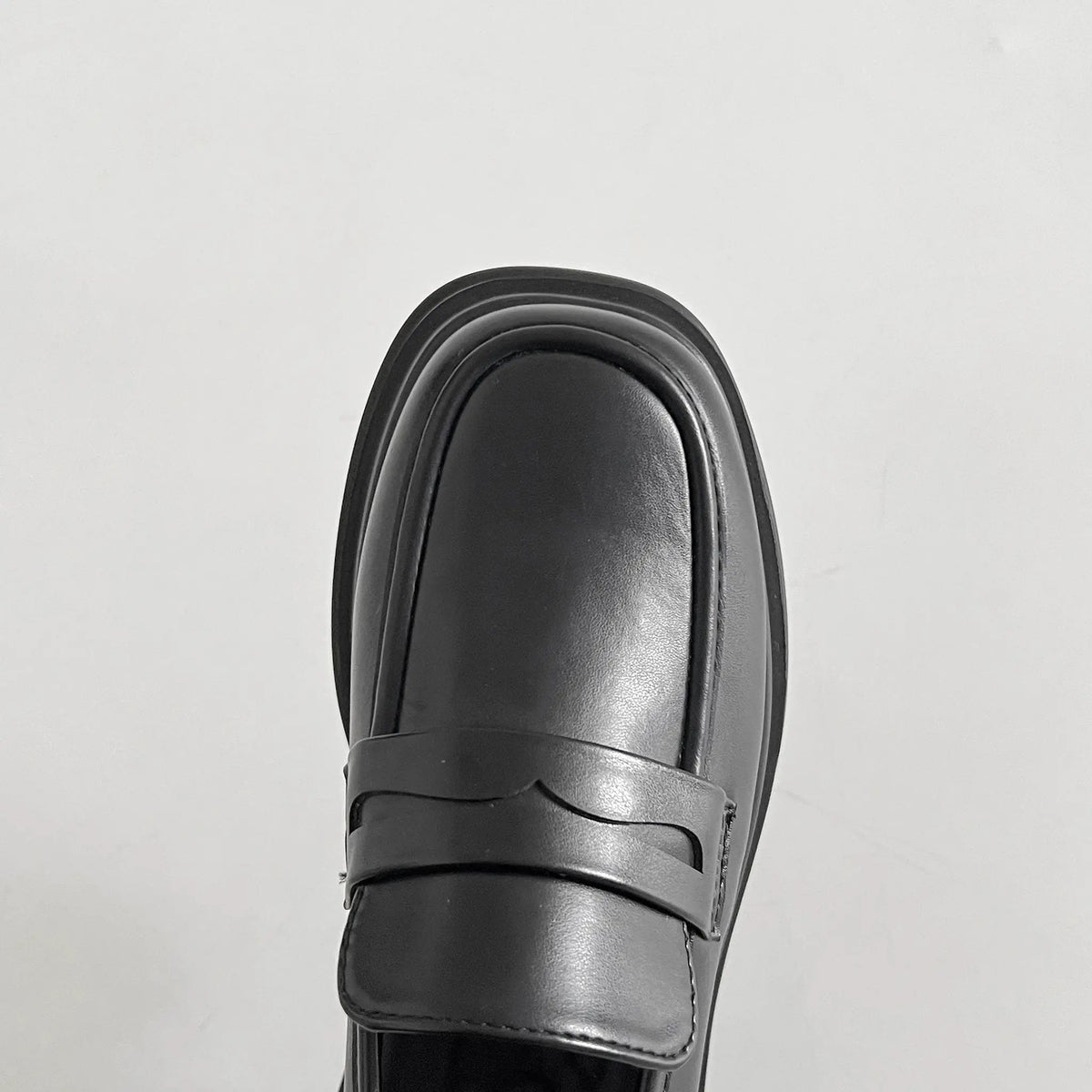 Shoes in Closet +8.5cm 厚底トリプルソール ボリューム コインローファー 6318 ブラック SIC-6318_BLK/PU