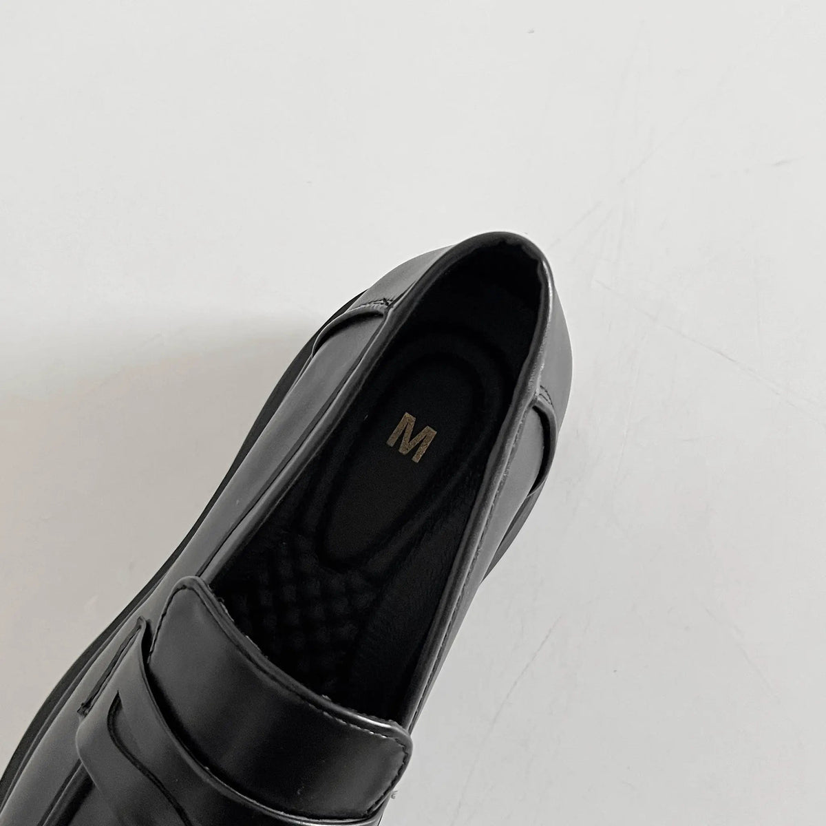 Shoes in Closet +8.5cm 厚底トリプルソール ボリューム コインローファー 6318 ブラック SIC-6318_BLK/PU