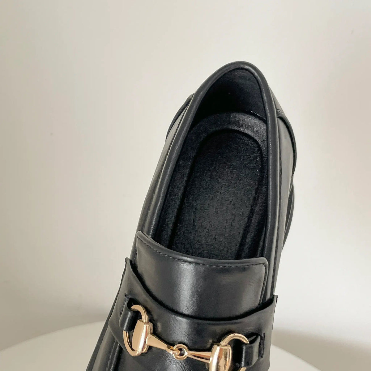 Shoes in Closet +8.5cm 軽量 厚底 トリプルソール ボリューム ビット ローファー 6319 アイボリー SIC-6319_IV/PU