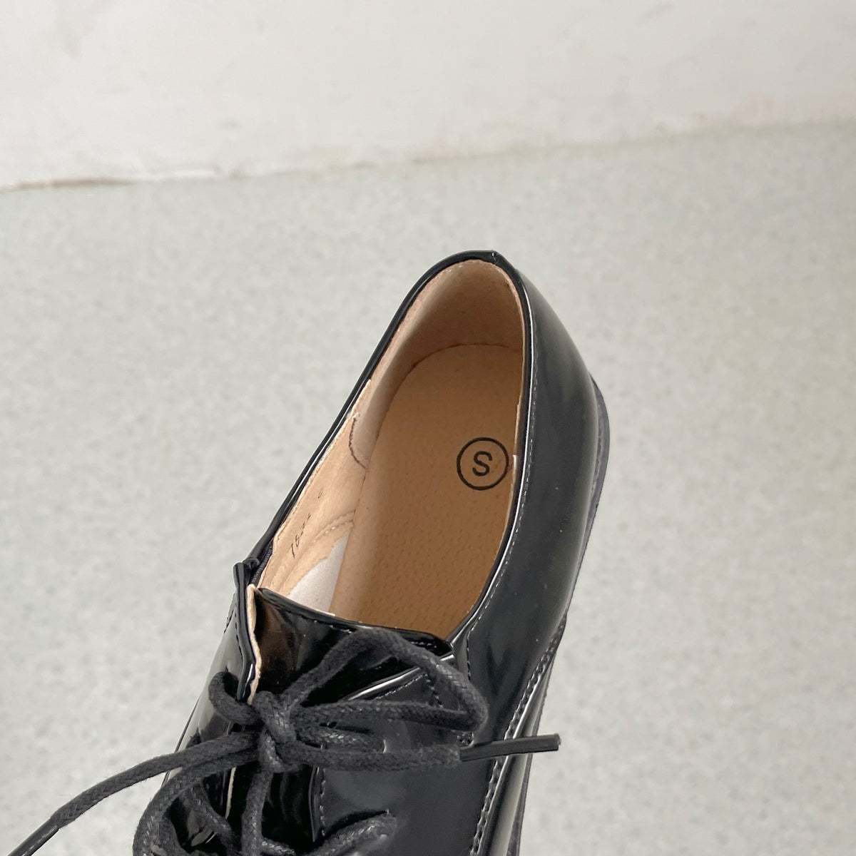 【SALE】 Shoes in Closet 超軽量 マニッシュ オックスフォード シューズ 7633 ブラック/エナメル SIC-7633_BLK/E