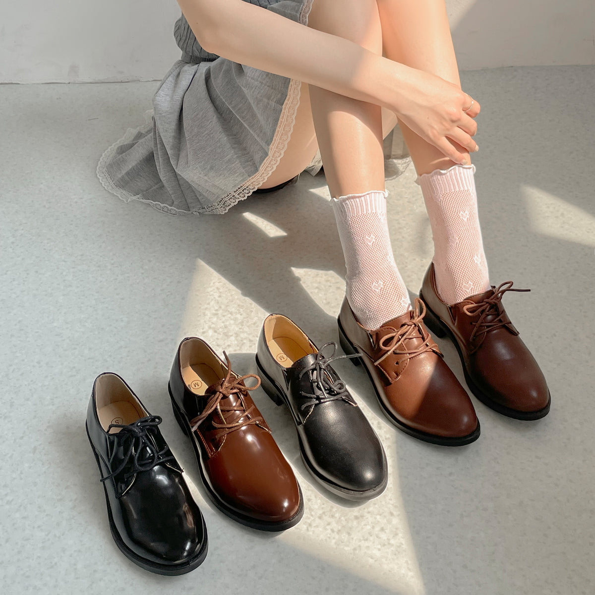 【SALE】 Shoes in Closet 超軽量 マニッシュ オックスフォード シューズ 7633 ブラック SIC-7633_BLK/PU