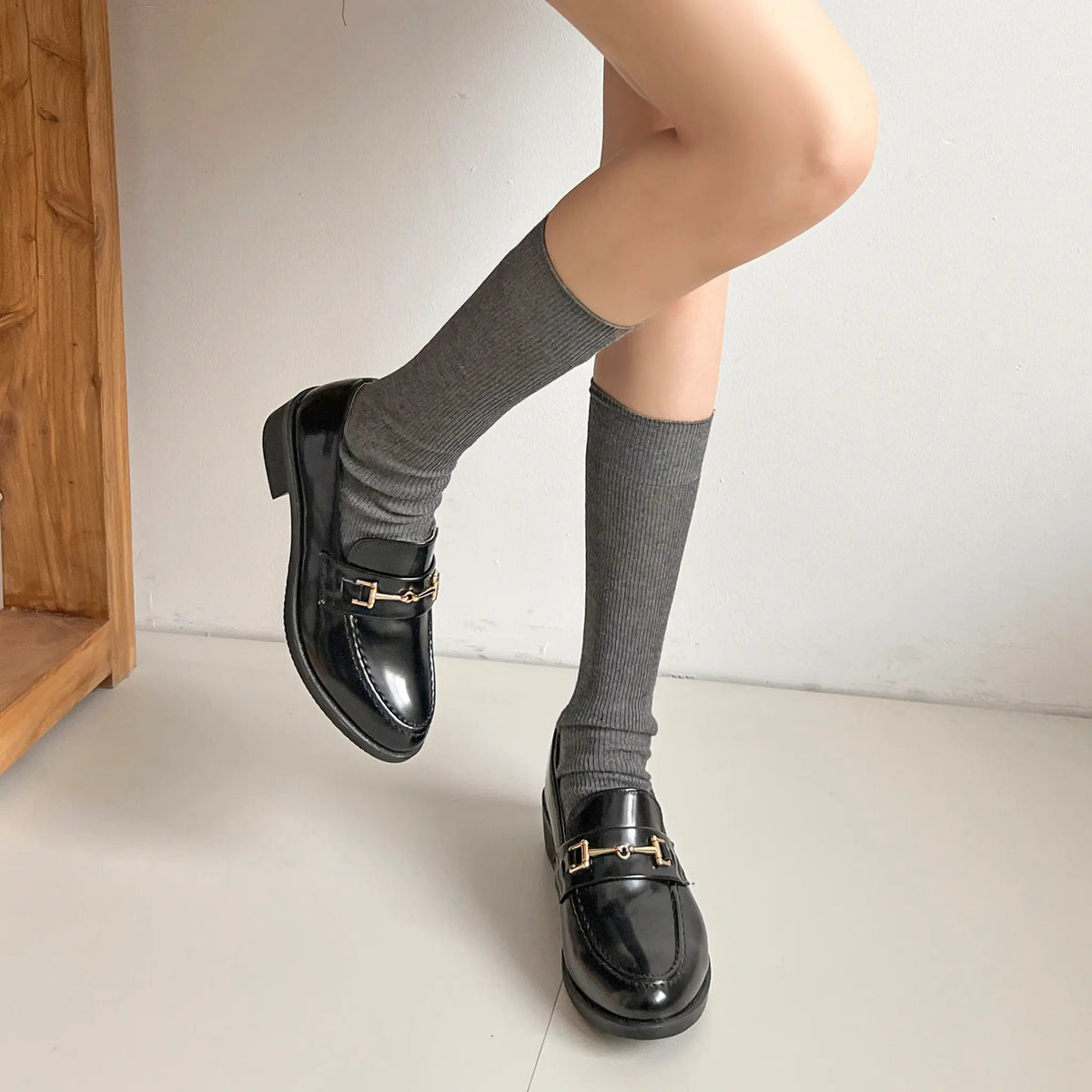 Shoes in Closet 超軽量 マニッシュ ビット ローファー 7636/6436 ブラック/エナメル SIC-7636_BLK/E-A