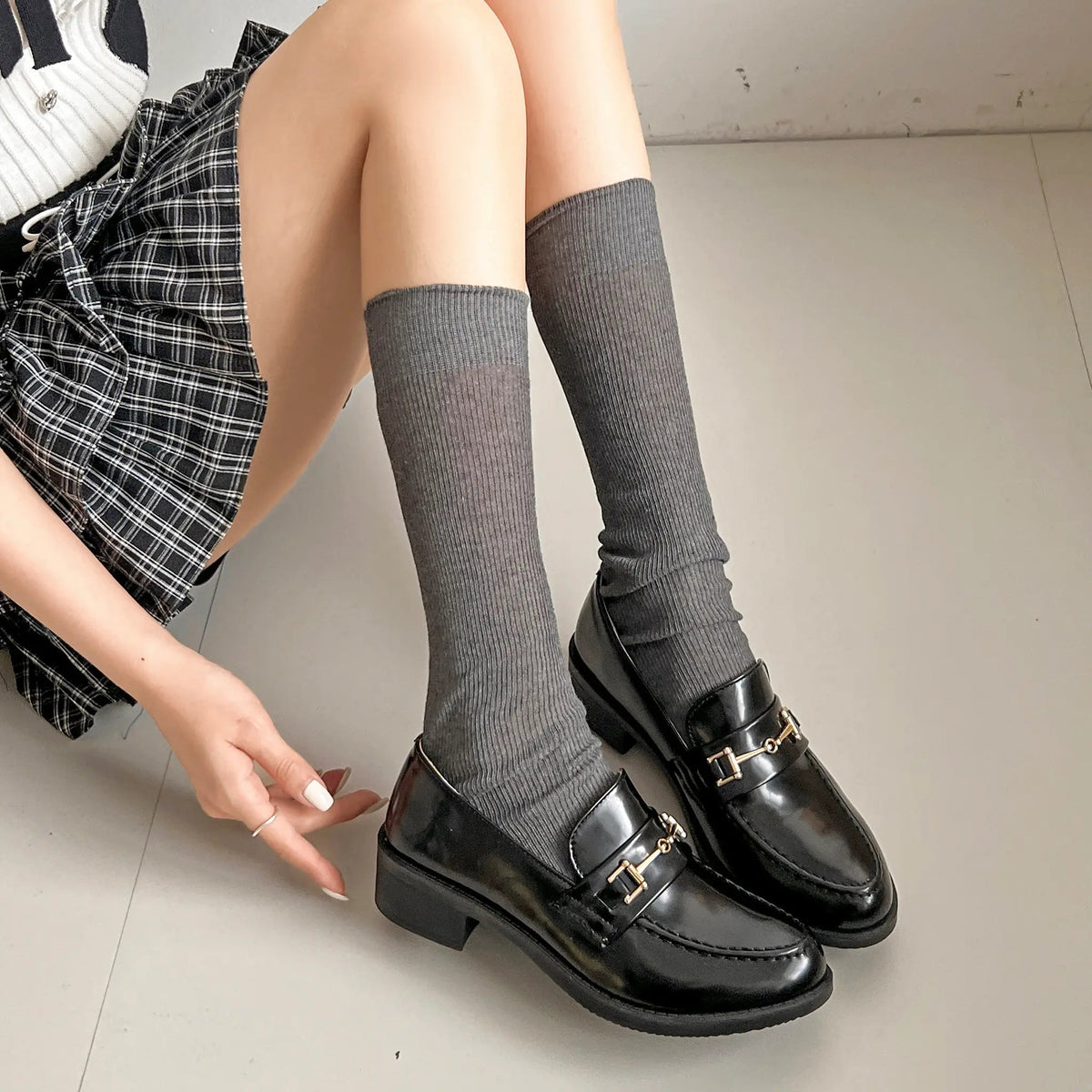 Shoes in Closet 超軽量 マニッシュ ビット ローファー 7636/6436 ブラック/エナメル SIC-7636_BLK/E-A