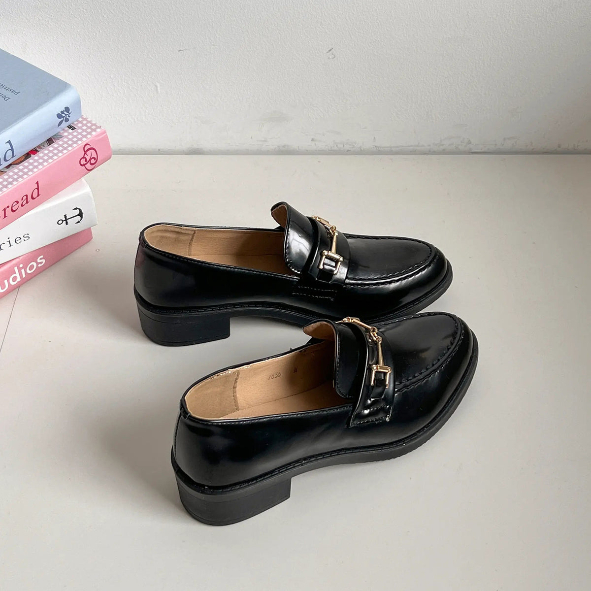 Shoes in Closet 超軽量 マニッシュ ビット ローファー 7636/6436 ブラック/エナメル SIC-7636_BLK/E-A