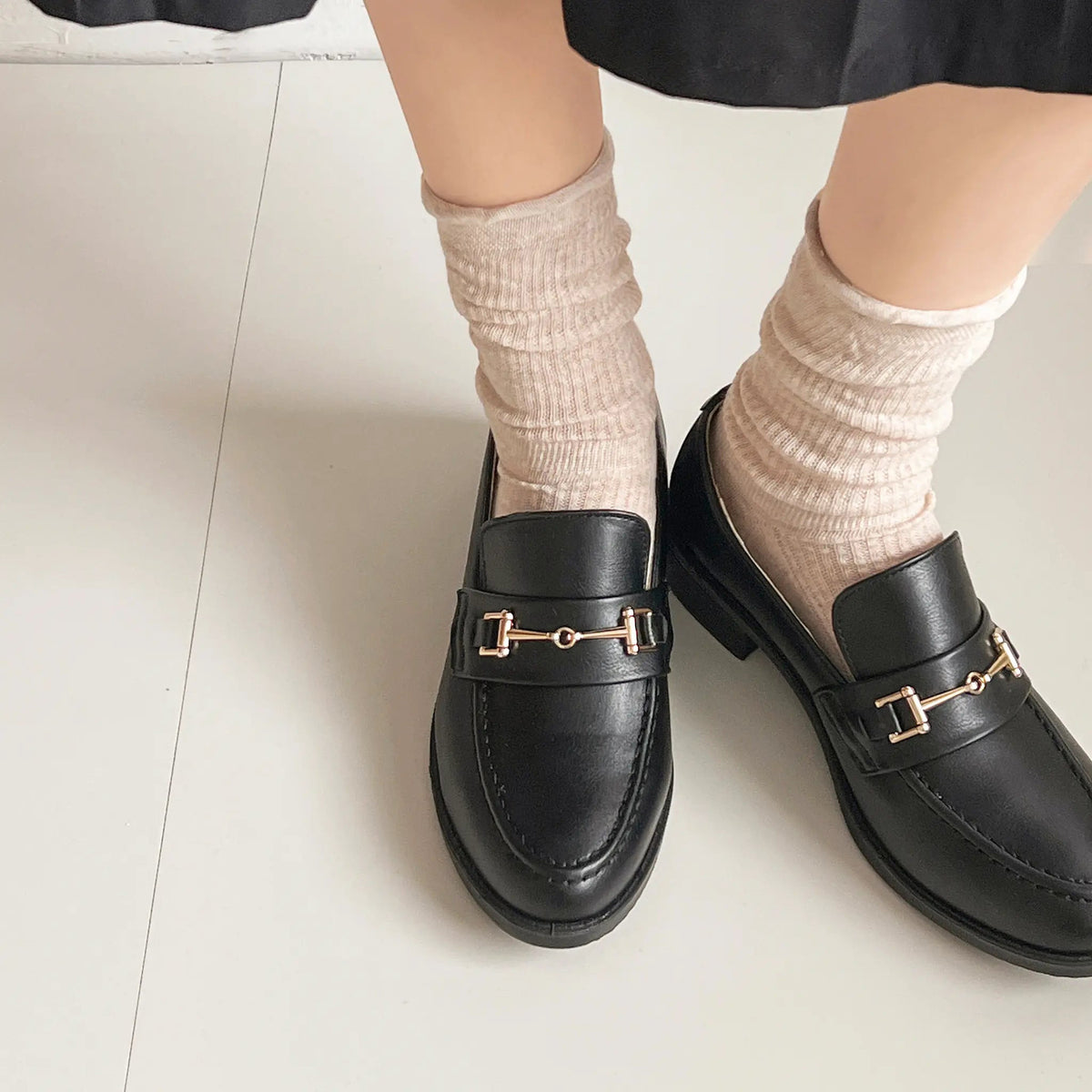 Shoes in Closet 超軽量 マニッシュ ビット ローファー 7636/6436 ブラック SIC-7636_BLK/PU-A