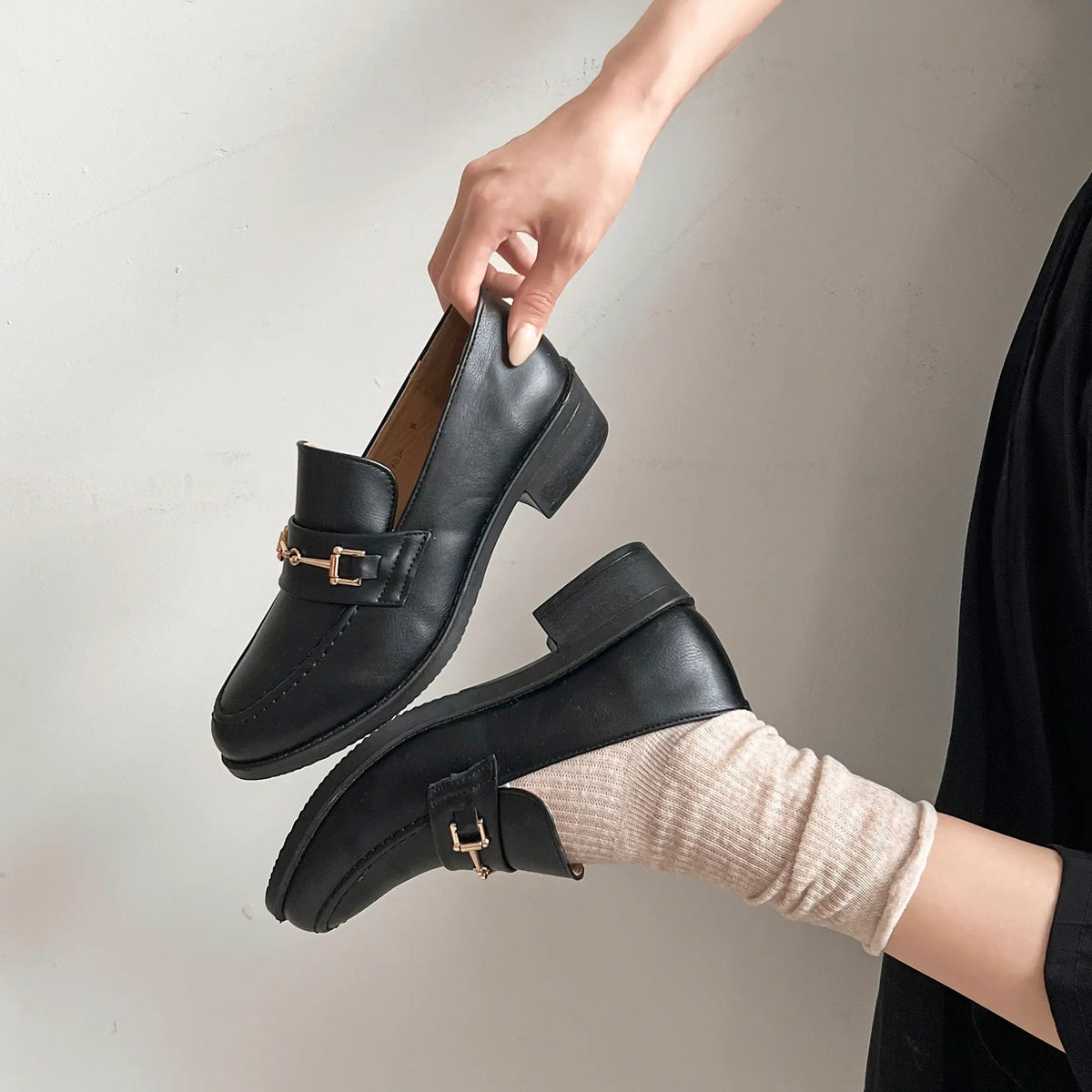 Shoes in Closet 超軽量 マニッシュ ビット ローファー 7636/6436 ブラック SIC-7636_BLK/PU-A